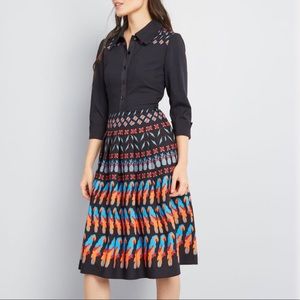 Modcloth Cheerful Company Shirt Dress